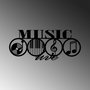 Wallity Music - 467 Escultura de pared de metal negra